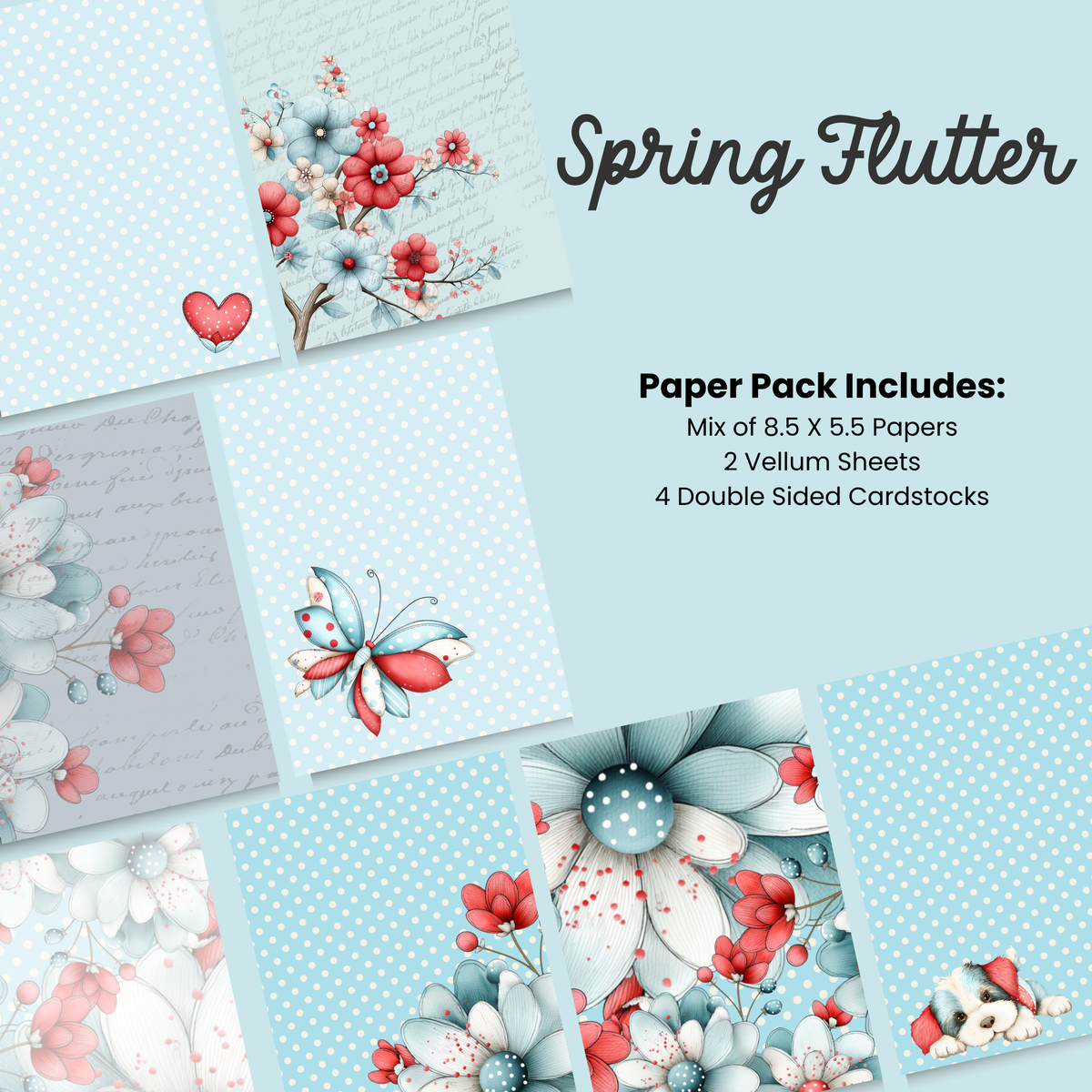 Paper Pack - Spring Flutter – PlannerShit.com