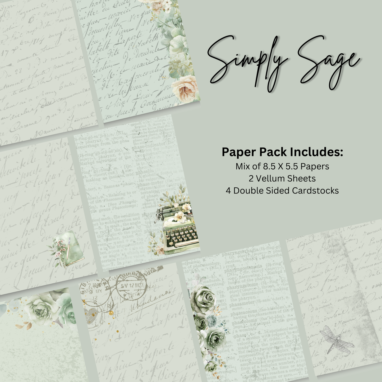 Paper Pack - Simply Sage