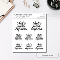 Quarter Sheet Planner Stickers - Hot Mess Express