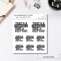 Quarter Sheet Planner Stickers - Terrible Idea
