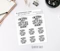 Quarter Sheet Planner Stickers - Did I Roll My Eyes Out Loud Again