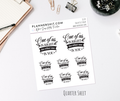 Quarter Sheet Planner Stickers - One of Us is Right