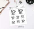 Quarter Sheet Planner Stickers - Too Many Tabs