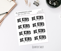 Quarter Sheet Planner Stickers - Be Kind of a Bitch