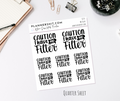 Quarter Sheet Planner Stickers - No Filter