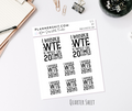 Quarter Sheet Planner Stickers - WTF