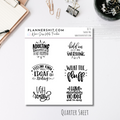 Quarter Sheet Planner Stickers - Snarky Mix