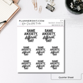 Quarter Sheet Planner Stickers - Same Anxiety