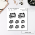 Quarter Sheet Planner Stickers - High Functioning Introvert