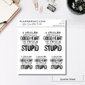 Quarter Sheet Planner Stickers - Good Heart