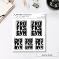 Quarter Sheet Planner Stickers - Zero Fucks