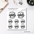 Quarter Sheet Planner Stickers - Adult Tomorrow