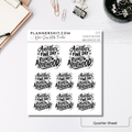 Quarter Sheet Planner Stickers - Ruined By Adulthood