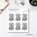 Quarter Sheet Planner Stickers - Instructions