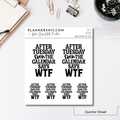 Quarter Sheet Planner Stickers - Tuesday