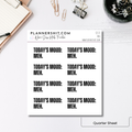 Quarter Sheet Planner Stickers - Meh