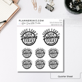 Quarter Sheet Planner Stickers - Social Distancing Today