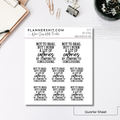 Quarter Sheet Planner Stickers - Not To Brag