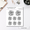 Quarter Sheet Planner Stickers - Caffeine and Bad Decisions