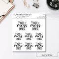 Quarter Sheet Planner Stickers - Hot Mess Express