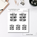 Quarter Sheet Planner Stickers - Not Everyone Likes Me