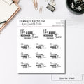 Quarter Sheet Planner Stickers - Stay Over There