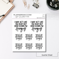 Quarter Sheet Planner Stickers - Hungry