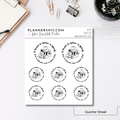 Quarter Sheet Planner Stickers - Book Club