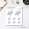 Quarter Sheet Planner Stickers - Bookish