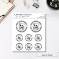 Quarter Sheet Planner Stickers - Banned Books