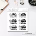 Quarter Sheet Planner Stickers - Books Spicy, Coffee Icy