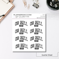 Quarter Sheet Planner Stickers - Oh Hell Naw