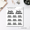Quarter Sheet Planner Stickers - No Hablo