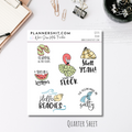 Quarter Sheet Planner Stickers - Beach