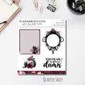 Quarter Sheet Planner Stickers - Burgundy Gothic