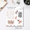 Quarter Sheet Planner Stickers - Fall Florals