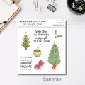 Quarter Sheet Planner Stickers - Christmas