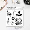 Quarter Sheet Planner Stickers - Witchy