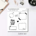 Quarter Sheet Planner Stickers - Doodles