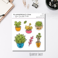 Quarter Sheet Planner Stickers - Succulents