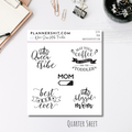 Quarter Sheet Planner Stickers - Mom