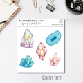 Quarter Sheet Planner Stickers - Crystals