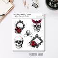 Quarter Sheet Planner Stickers - Skulls
