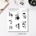 Quarter Sheet Planner Stickers - Lanterns