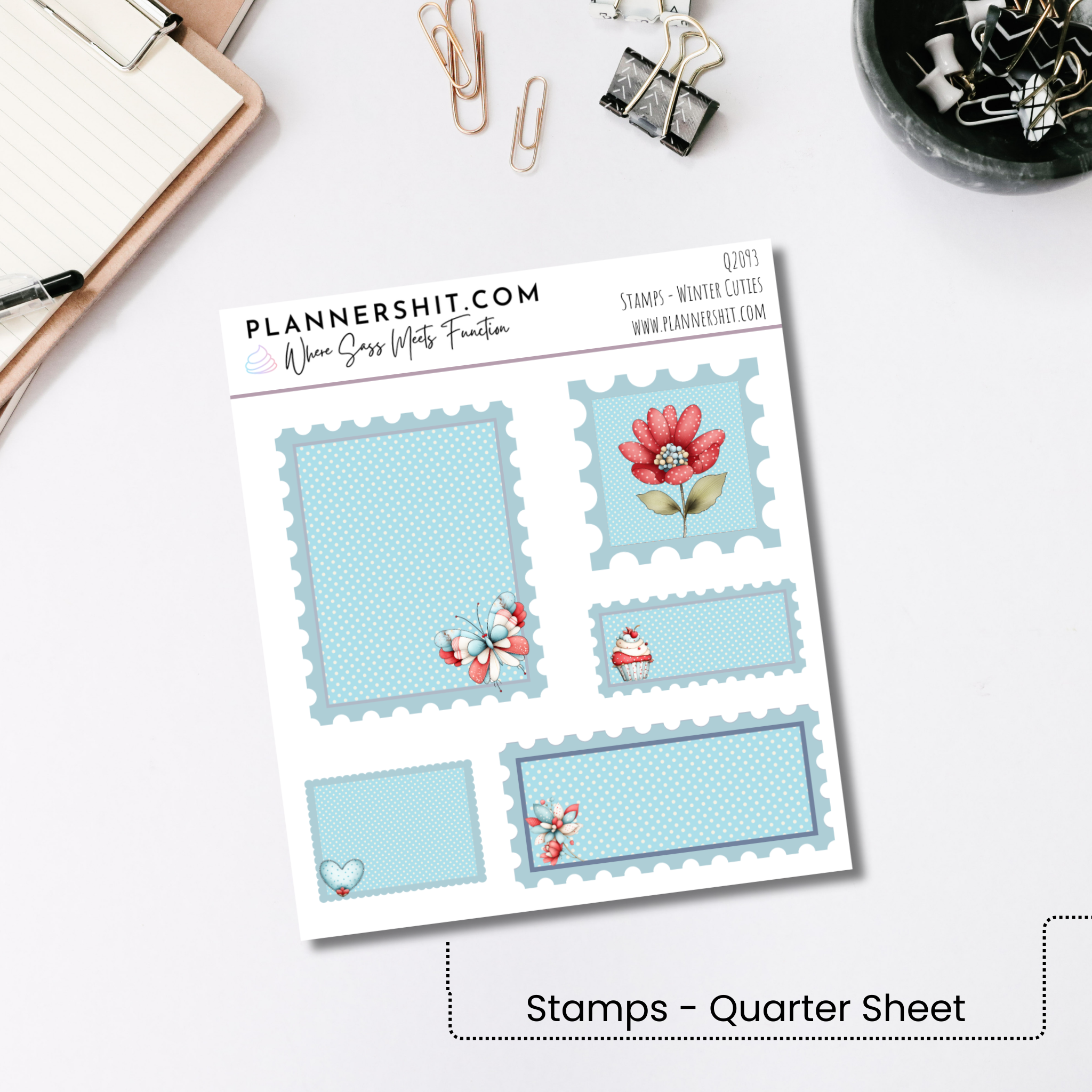 Quarter Sheet Planner Stickers - Flutter Stamps