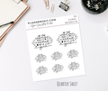 Quarter Sheet Planner Stickers - Be The Woman...