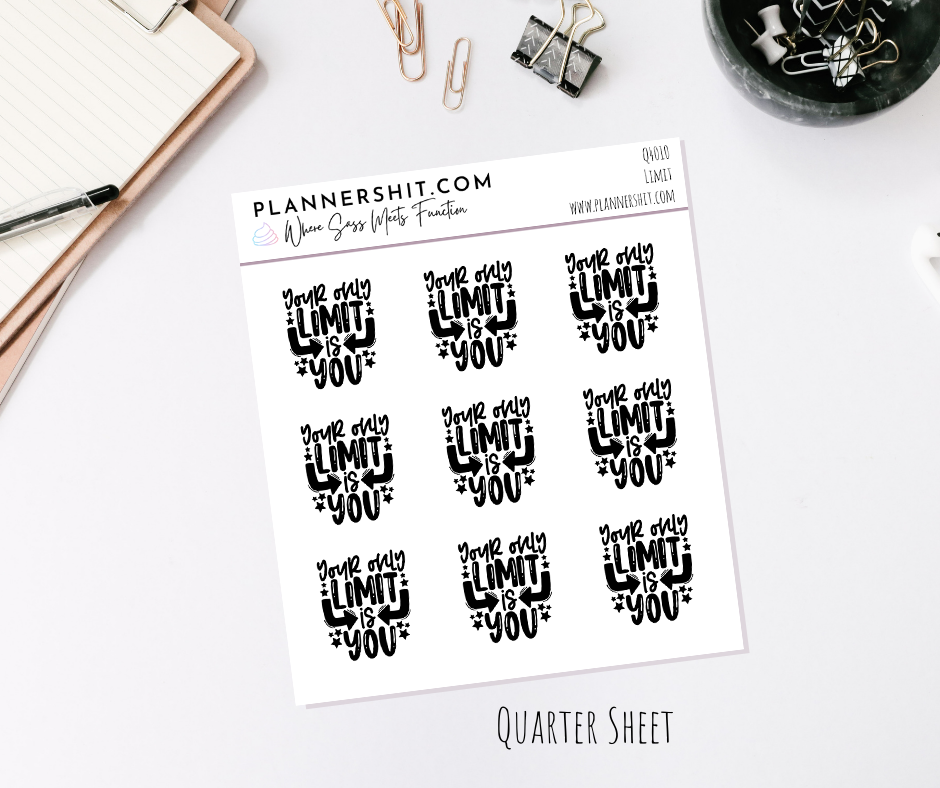 Quarter Note Sticker Quarter Sheet Planner Stickers - Limit – PlannerShit.com