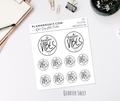Quarter Sheet Planner Stickers - Positive Vibes