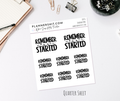 Quarter Sheet Planner Stickers - Remember Why