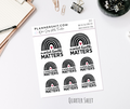 Quarter Sheet Planner Stickers - Mental Health Matters